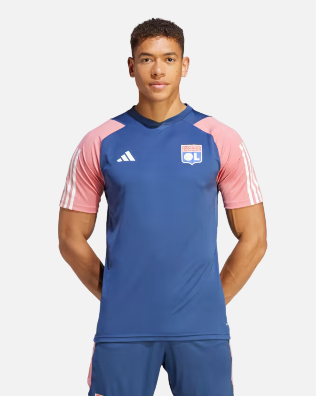 Maillot d'entrainement OL 2023/2024 - Bleu/Rose