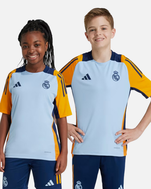 Real Madrid Junior training jersey 2024/2025 - Blue/Orange - Footkorner