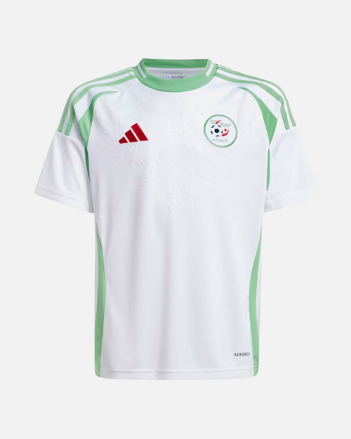 Maillot Domicile Algérie 2024/2025 Junior - Blanc/Vert - Footkorner