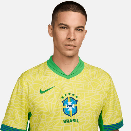 Maillot Domicile Brésil 2024 - Jaune - Footkorner