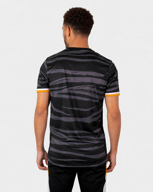FC93 Home Jersey - Black/Grey/Gold - Footkorner