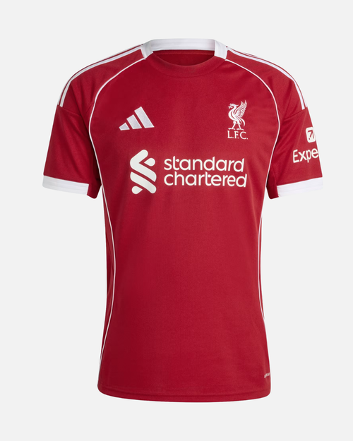 Maillot Domicile Liverpool 2025/2026 - Rouge/Blanc - Footkorner