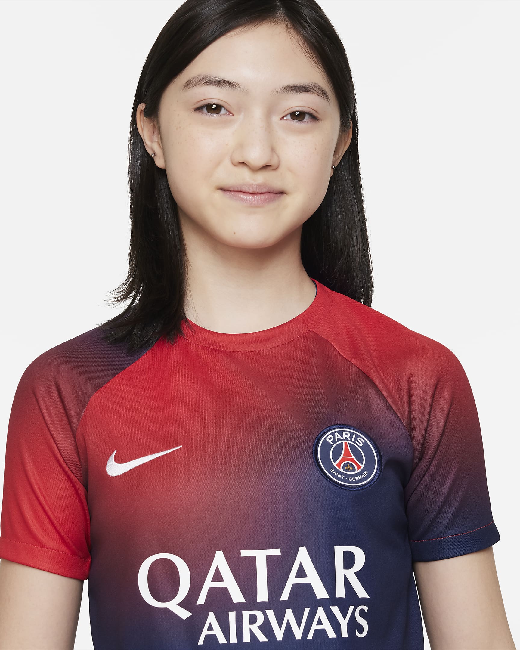FootkornerMaillot Domicile PSG Junior 2023/2024 - Rouge/Bleu/Blanc