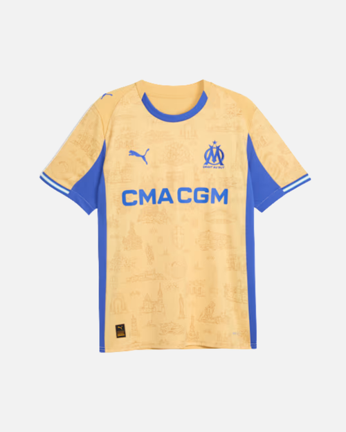 Maillot édition spéciale OM 2026 - Jaune/Bleu - Footkorner