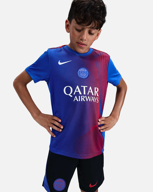 Maillot d'entraînement PSG Academy 2025/2026 Junior - Bleu/Rouge - Footkorner