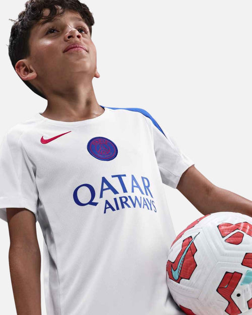 Maillot d'entraînement PSG Strike 2025/2026 Junior - Blanc - Footkorner