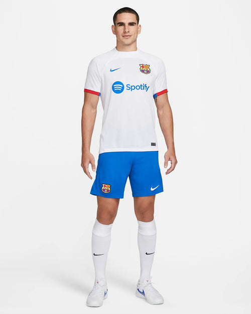 Auswärtstrikot FC Barcelona - Weiß/Blau/Rot - Footkorner