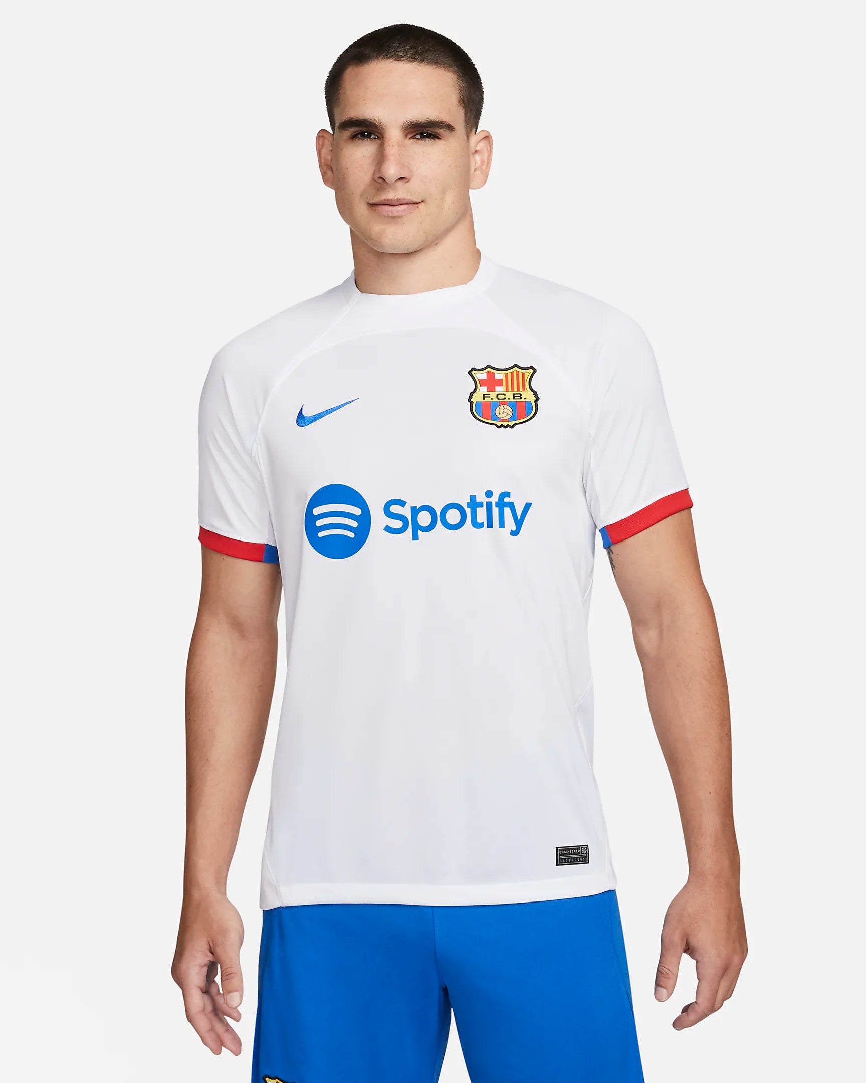 FC Barcelona Away Jersey 2023/2024 - White/Blue/Red