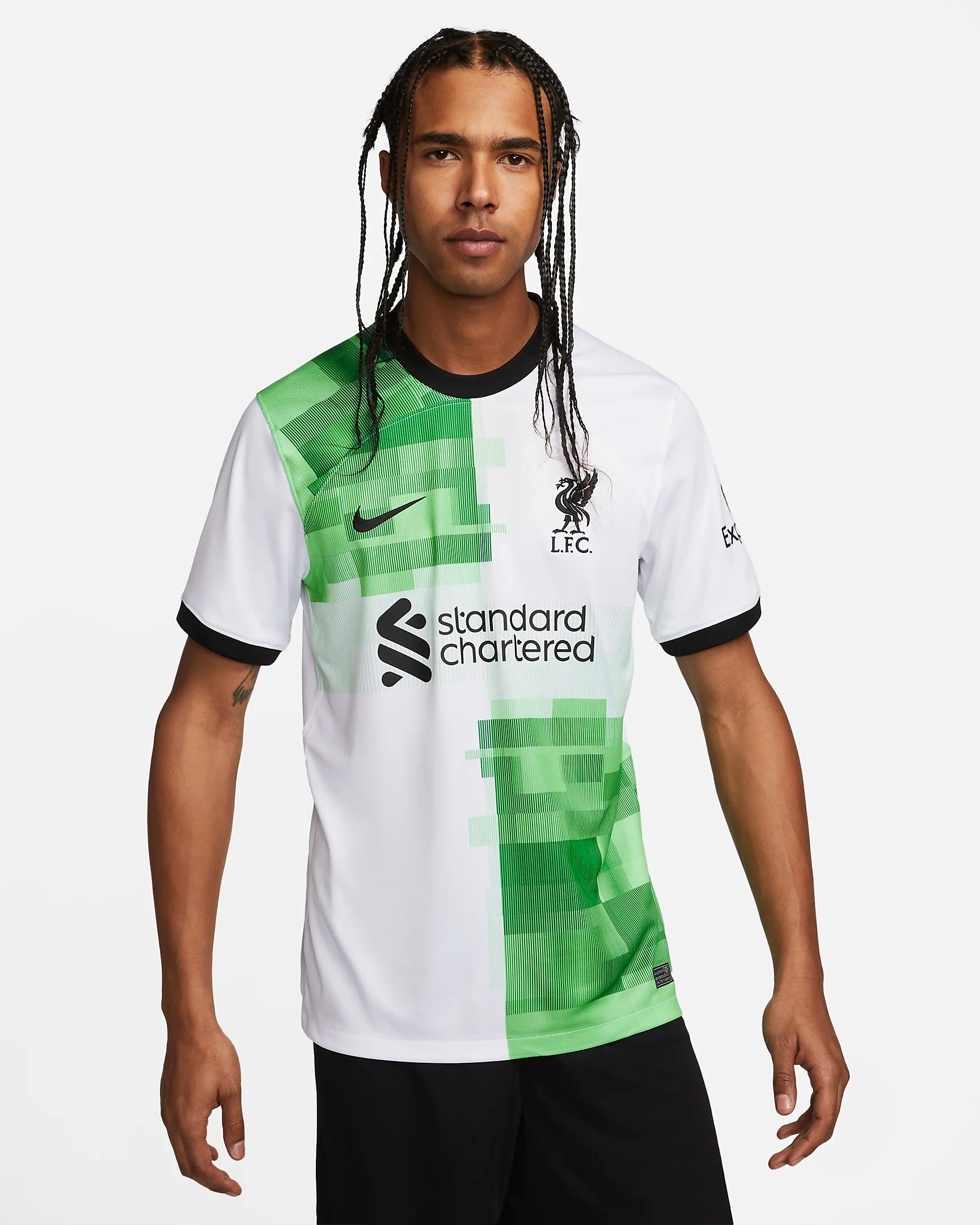 Liverpool Away Jersey 2023/2024 - White/Green/Black