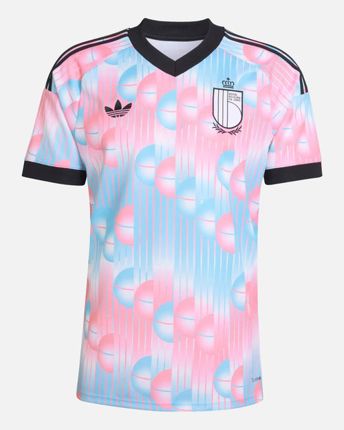 Camiseta visitante Bélgica 2026 - Azul/Rosa - Footkorner