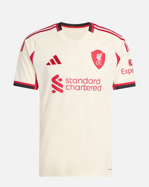 Maillot Extérieur Liverpool 2025/2026 - Beige/Rouge - Footkorner