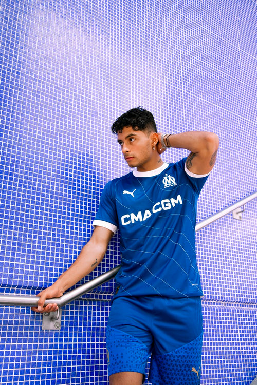 Maillot Extérieur OM 2023/2024 - Bleu/Blanc - Footkorner