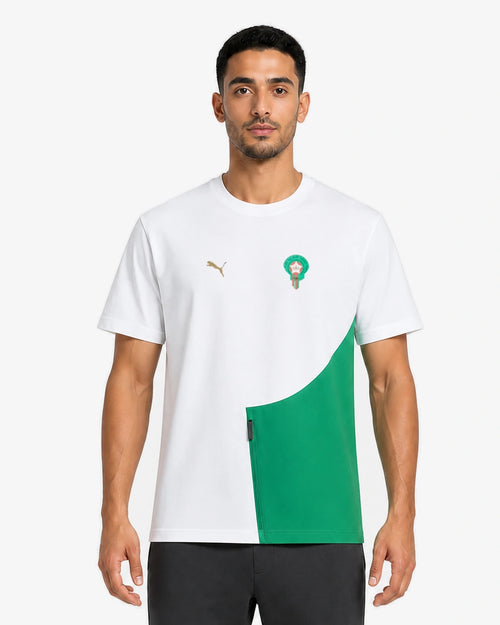 Camiseta Marruecos Copa del Mundo 2026 - Blanco/Verde - Footkorner