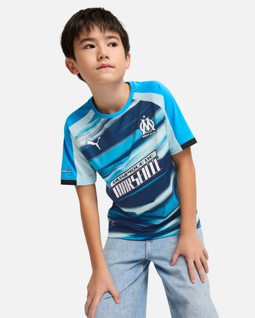 Maillot OM Faster 2024/2025 Junior - Bleu - Footkorner
