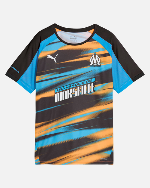 Maillot OM Faster 2024/2025 Junior - Orange/Bleu/Noir - Footkorner
