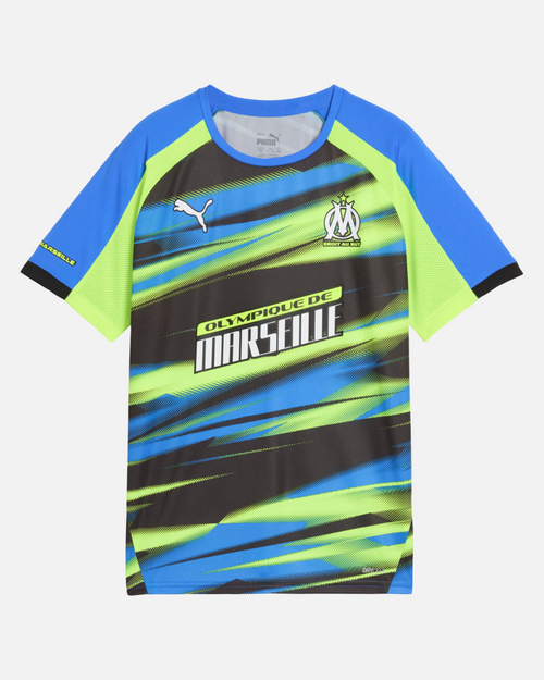 Maillot OM Faster 2024/2025 Junior - Vert/Bleu/Noir - Footkorner