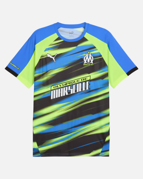 Maillot OM Faster 2024/2025 - Vert/Bleu/Noir - Footkorner