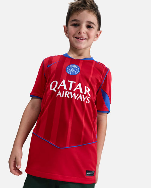 Maillot PSG Third 2025/2026 Junior - Rouge/Bleu - Footkorner