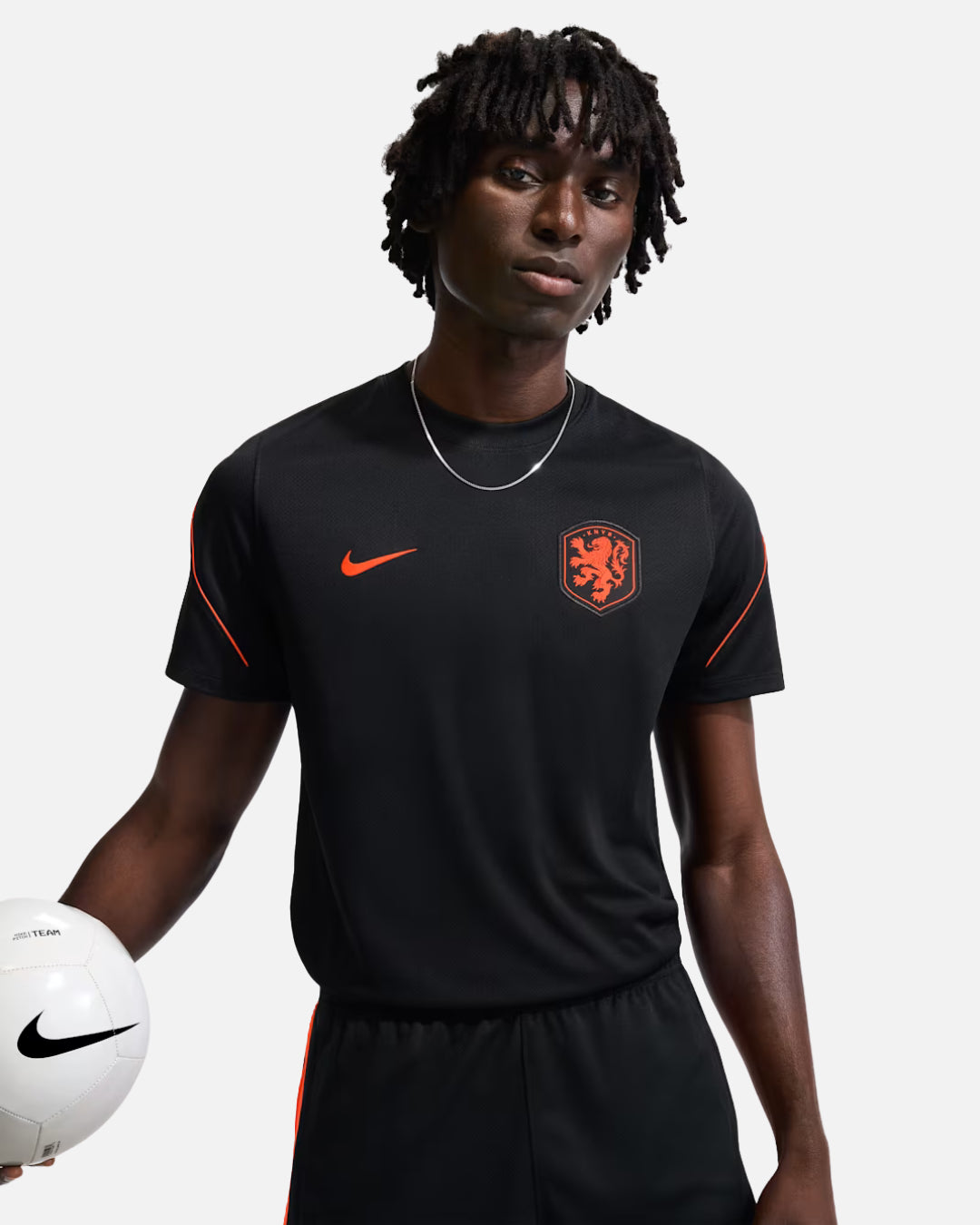 FootkornerMaillot Pays-Bas Nike Strike Dri-FIT - Noir/Orange