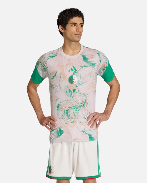 Maillot Pré-match Extérieur Algérie 2026 - Beige/Vert - Footkorner