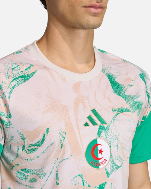 Maillot Pré-match Extérieur Algérie 2026 - Beige/Vert - Footkorner
