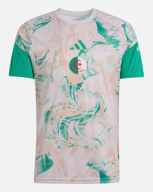Maillot Pré-match Extérieur Algérie 2026 - Beige/Vert - Footkorner