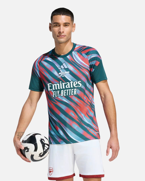 Maillot Pré-match Arsenal FC 2026/2027 - Vert/Bleu/Rouge - Footkorner