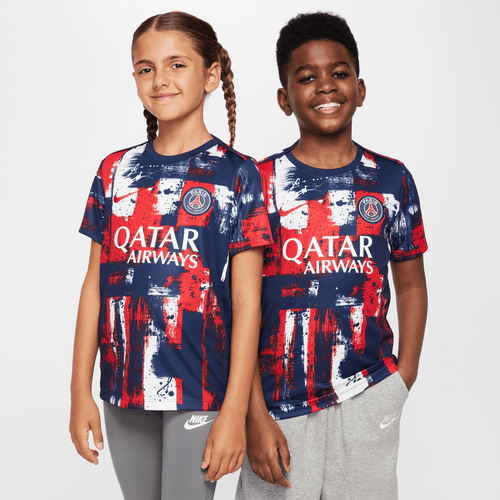 Maillot Pré Match PSG Junior 2024/2025 - Bleu/Blanc/Rouge - Footkorner