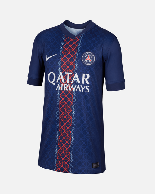 Maillot PSG Domicile Junior 2025/2026 - Bleu/Rouge - Footkorner