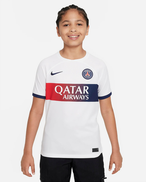 PSG Auswärtstrikot Junior - Weiß/Blau/Rot - Footkorner