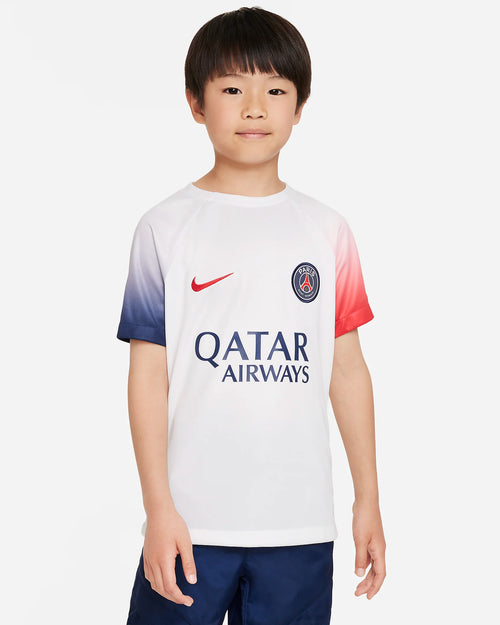 Camiseta prepartido PSG Júnior 2023/2024 - Blanco - Footkorner