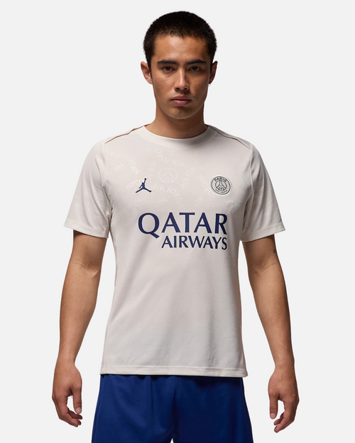 Maillot PSG Pre-Partido 2024/2025 - Beige/Azul - Footkorner