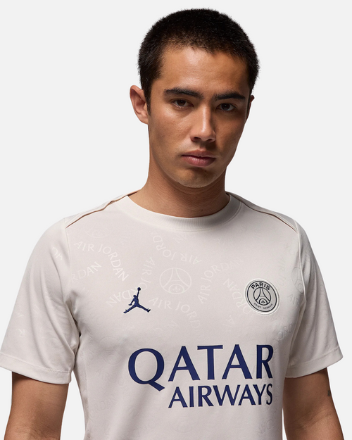 Maillot PSG Pre-Partido 2024/2025 - Beige/Azul - Footkorner