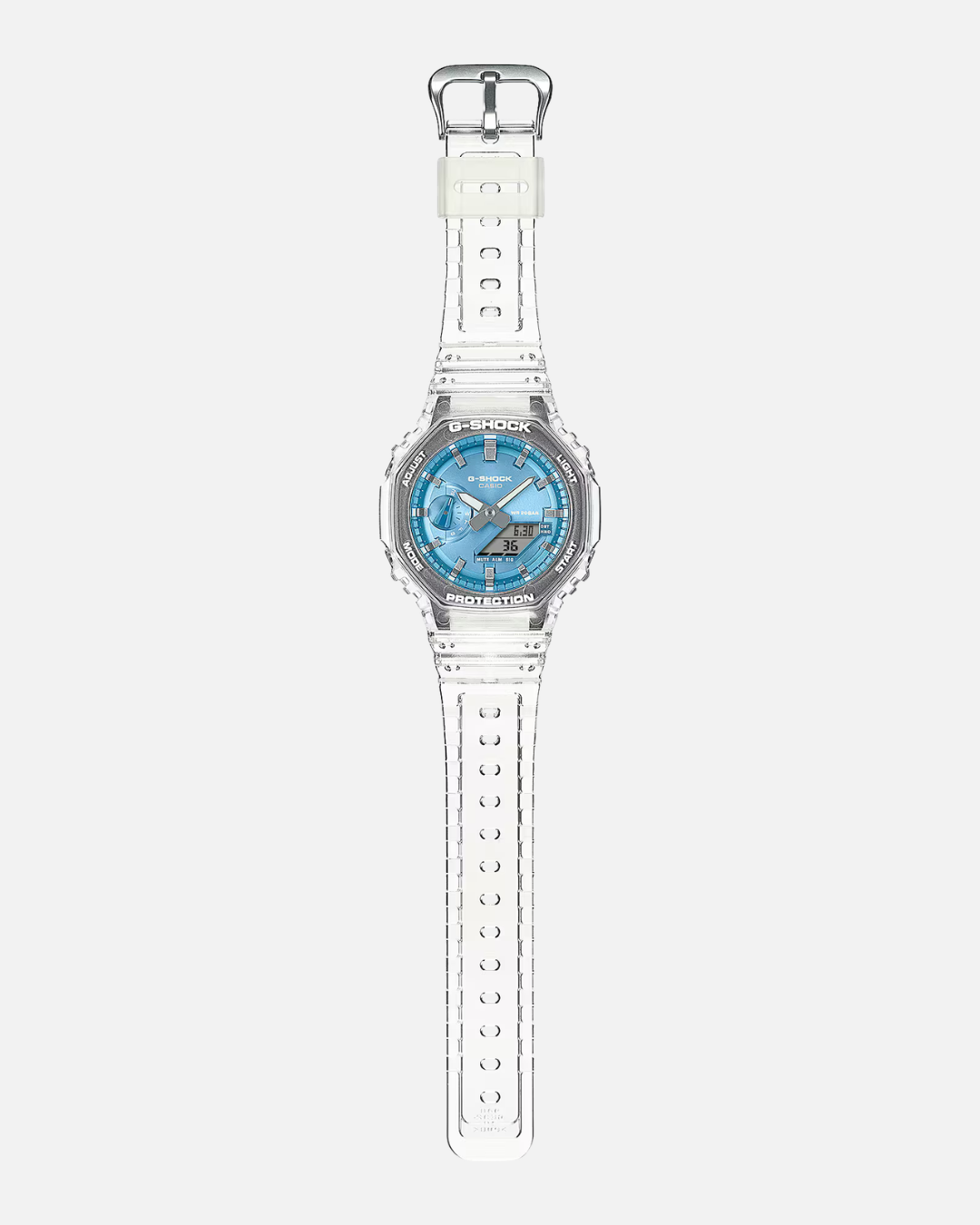 FootkornerMontre Casio G-Shock Classic - Gris Transparent/Bleu