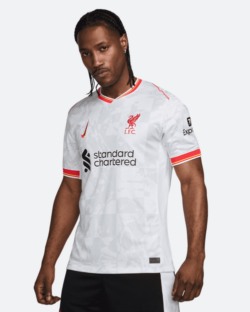 Drittes Liverpool-Trikot 2024/2025 – Weiß/Rot - Footkorner