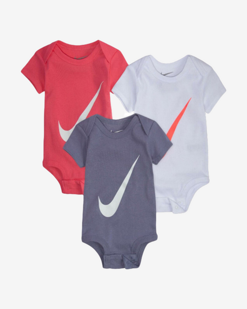 Pack 3 Nike Baby-Bodys – Rot/Grau/Blau - Footkorner