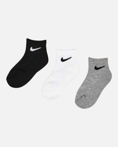 Pack 3 paires de chaussette Nike bébé -Noir/Gris/Blanc - Footkorner