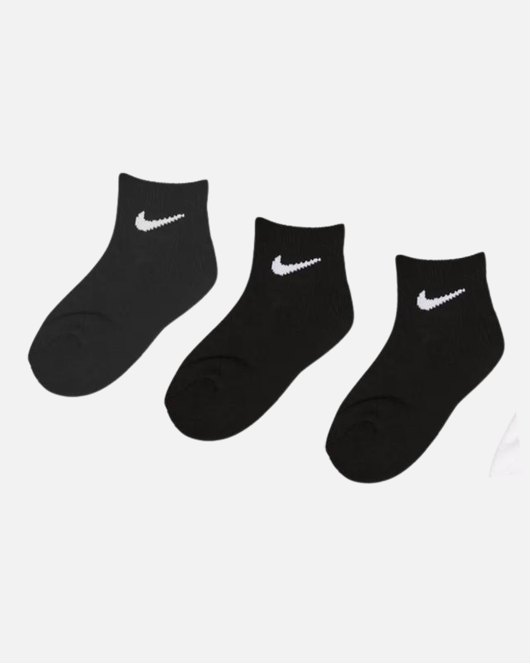Packen Sie 3 Paar Nike Babysocken ein – Schwarz