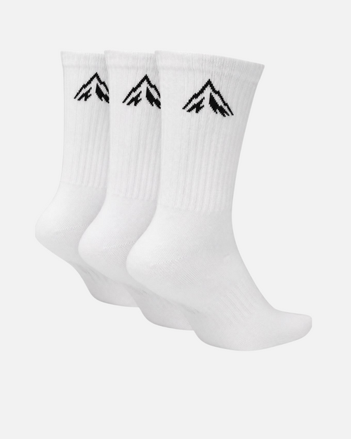 Pack de 3 paires de chaussettes hautes Serramont - Blanc - Footkorner