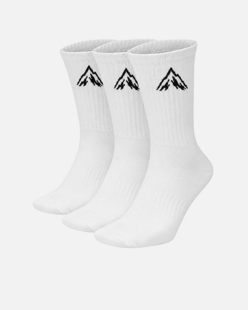 Pack de 3 paires de chaussettes hautes Serramont - Blanc - Footkorner