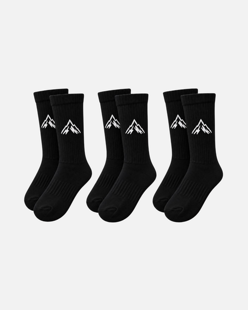 3er-Pack hohe Socken Serramont - Schwarz - Footkorner