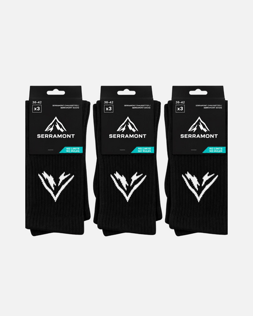 3er-Pack hohe Socken Serramont - Schwarz - Footkorner