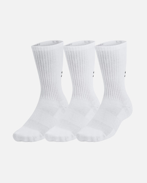 Pack de 3 paires des chaussettes longues Under Armour - Blanc - Footkorner