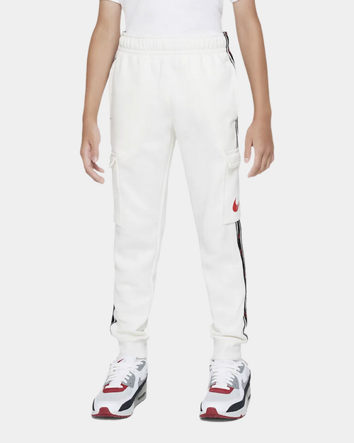 Nike Sportswear Tech Fleece Junior Cargo Pants - White/Black/Red - Footkorner