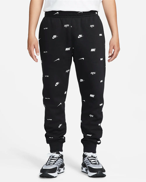 Pantalon Jogging Nike Club Fleece - Noir/Blanc - Footkorner