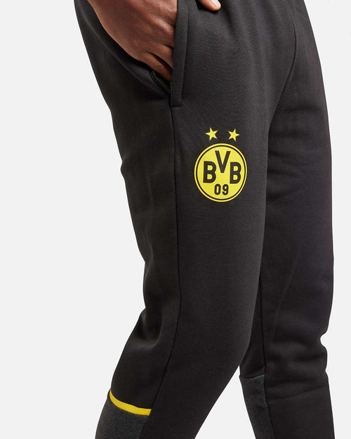 Dortmund Casual Sweatpants - Black/Yellow - Footkorner
