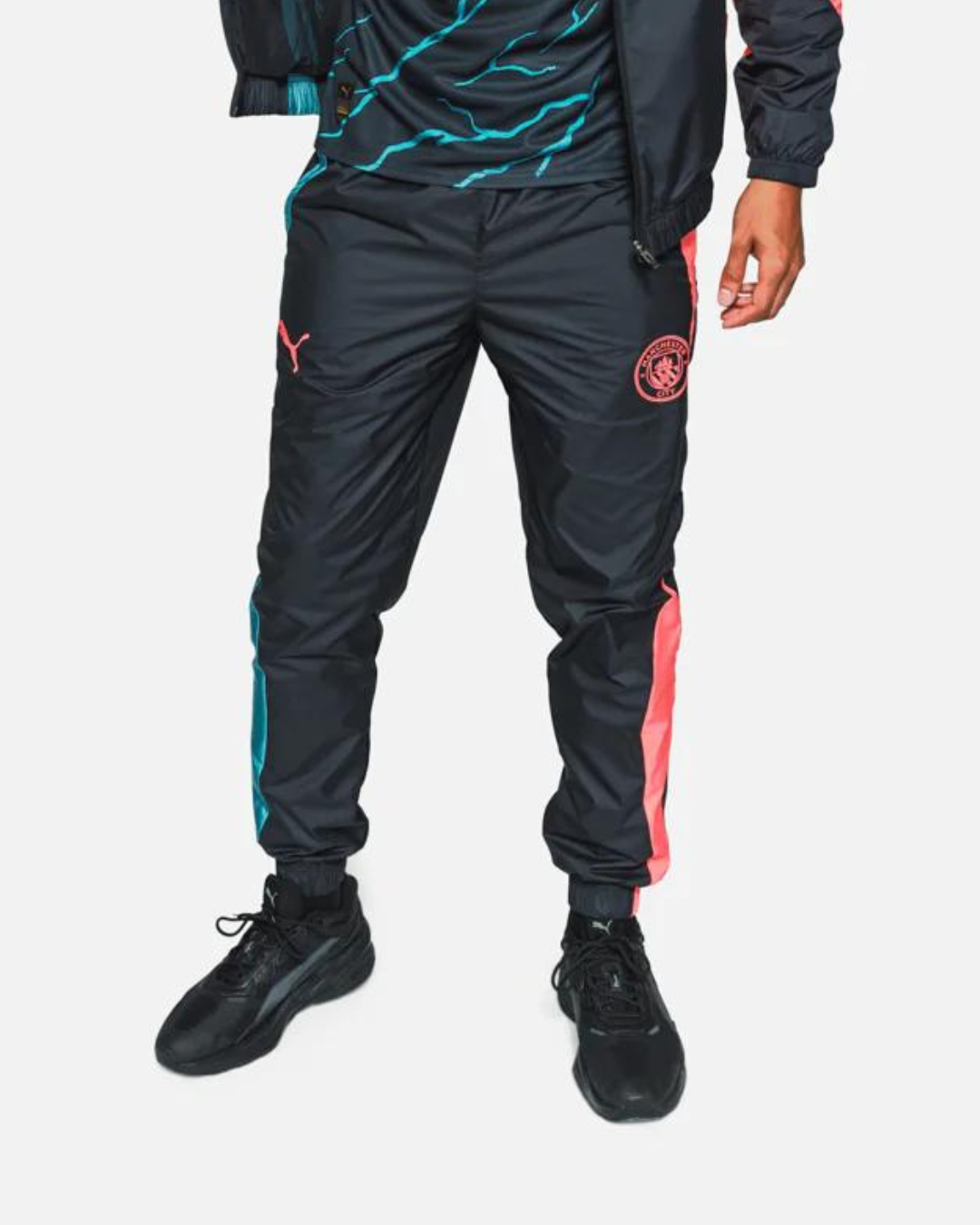 Manchester City 2023/2024 Track Pants - Black/Blue/Pink