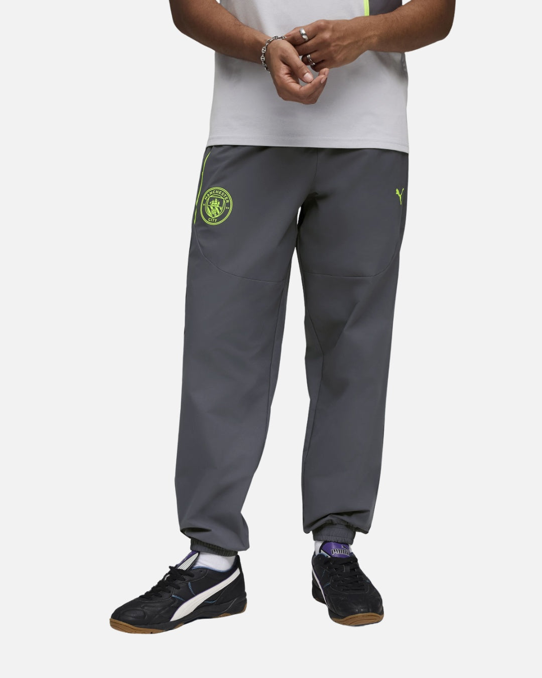 Pantalon de survêtement Manchester City 2025/2026 - Gris/Jaune