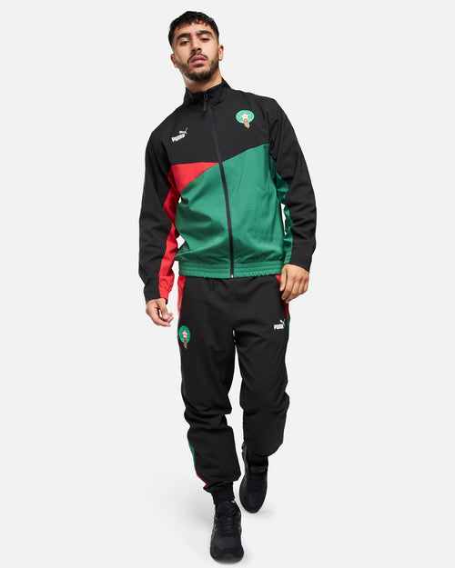Pantalon de survêtement Maroc 2024 - Noir/Rouge/Vert - Footkorner