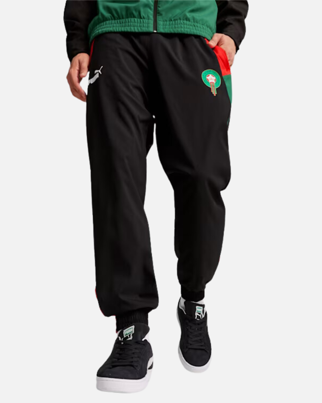Pantalon de survêtement Maroc 2024 - Noir/Rouge/Vert